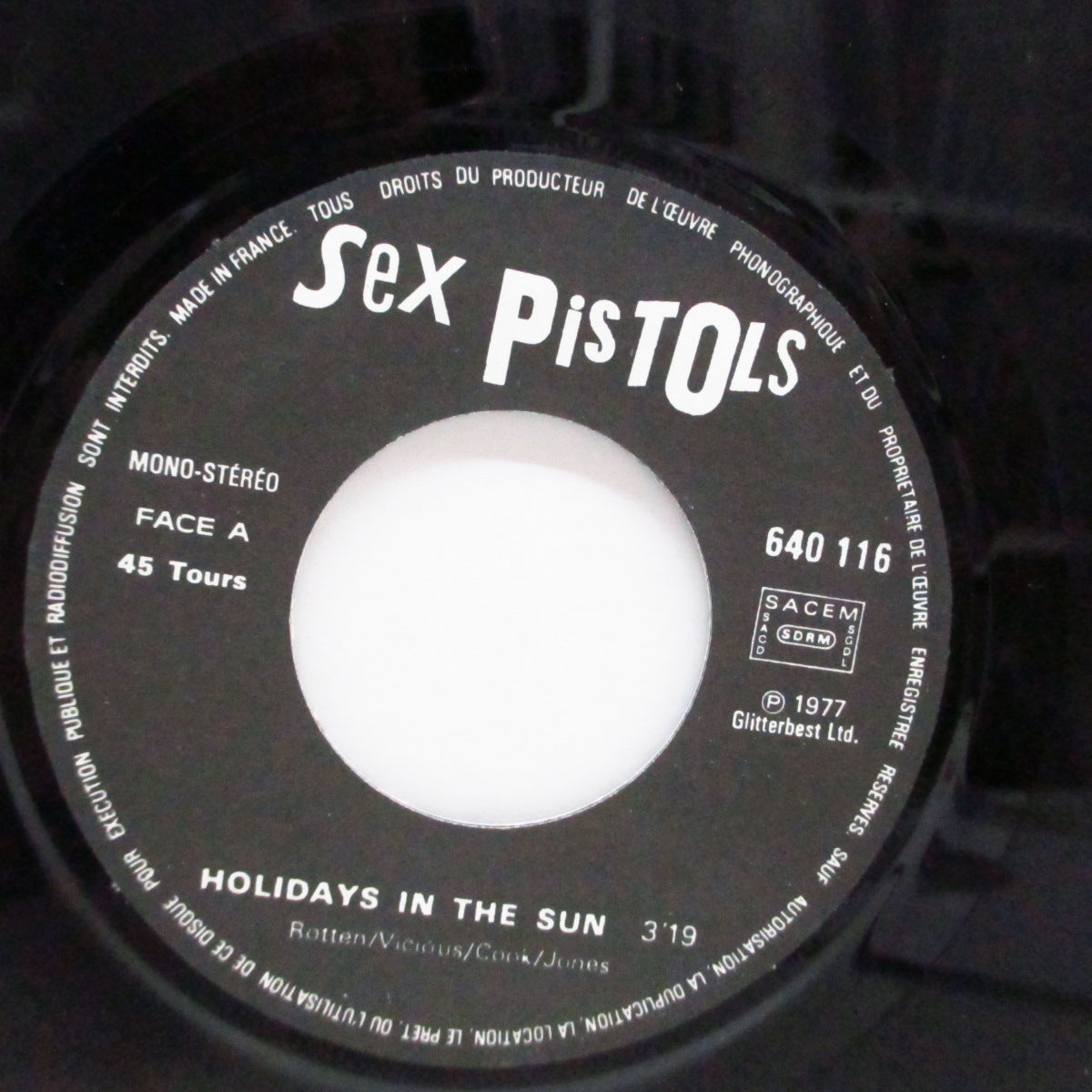 SEX PISTOLS - Holidays In The Sun (France 2nd Press 7")