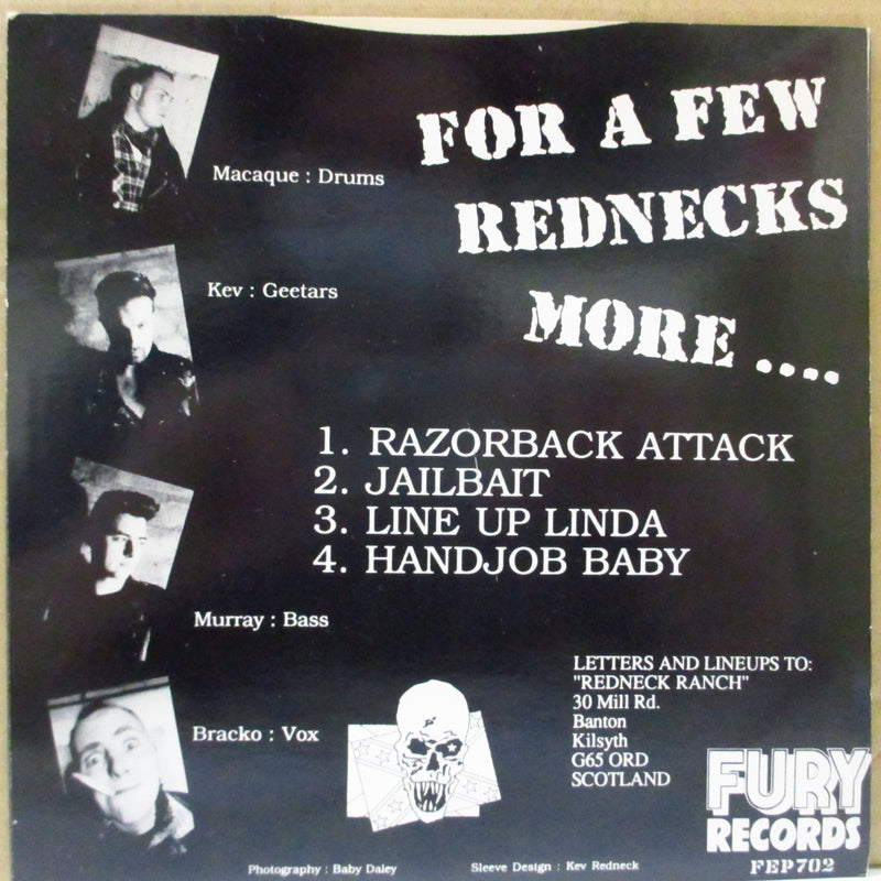 REDNECKS, THE (ザ・レッドネックス)  - For A Few Rednecks More (UK 限定レッドヴァイナル 7")