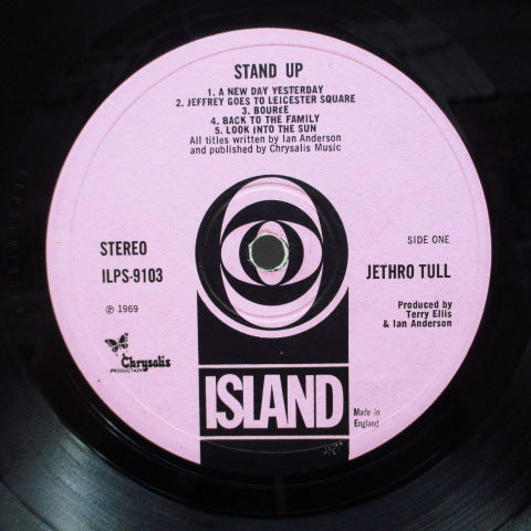 JETHRO TULL (ジェスロ・タル) - Stand Up (UK 2nd Press Black Logo Pink/Pop-Up GS）