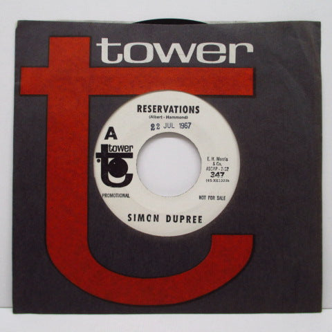 SIMON DUPREE & THE BIG SOUND - Reservations (US Promo 7"+CS)