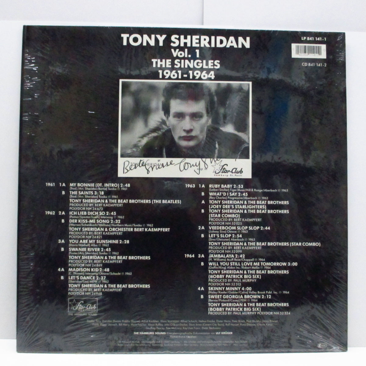 TONY SHERIDAN (& THE BEAT BROTHERS=BEATLES) (トニー・シェリダン)  - Vol. 1 The Singles 1961-1964 (Dutch '80s Reissue LP+Inner)