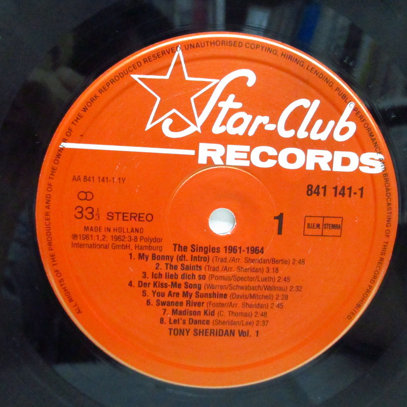 TONY SHERIDAN (& THE BEAT BROTHERS=BEATLES) (トニー・シェリダン)  - Vol. 1 The Singles 1961-1964 (Dutch '80s Reissue LP+Inner)