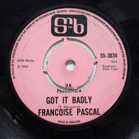 FRANCOISE PASCAL - When It Comes To Love / Got It Badly