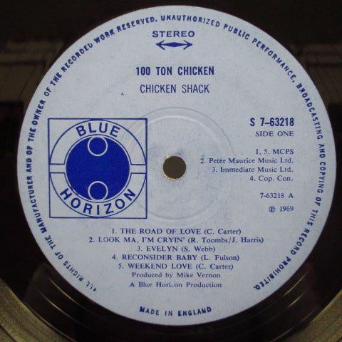 CHICKEN SHACK - 100 Ton Chicken (UK Orig.Stereo LP/GS)