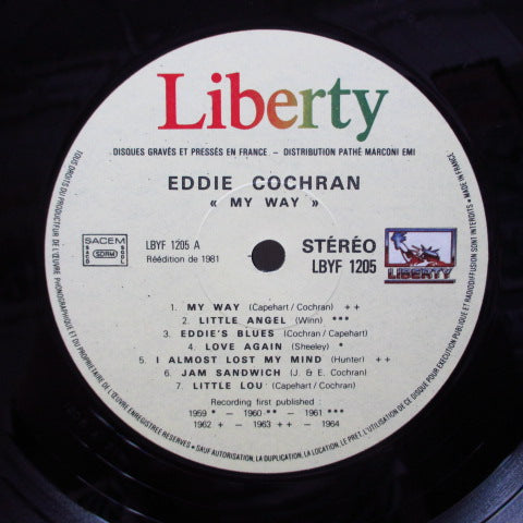 EDDIE COCHRAN (エディ・コクラン)  - My Way (French '81 Reissue Stereo)