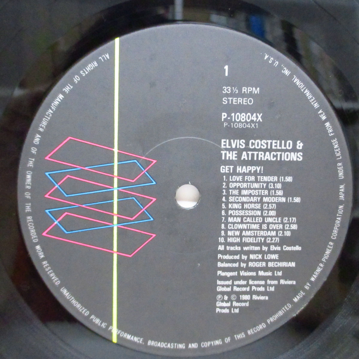 ELVIS COSTELLO And The Attractions (エルヴィス・コステロ u0026 ジ・アトラクションズ) - Get Happy!  (Japan オリジナル LP)