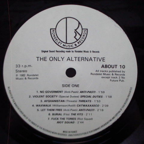 V.A. (80's UKハードコアコンピ) - The Only Alternative (UK オリジナル LP)
