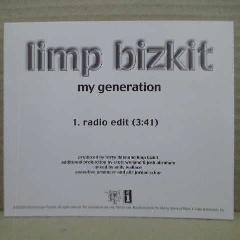 LIMP BIZKIT - My Generation (US Promo.CD-Single)