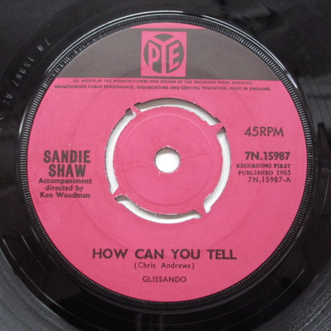 SANDIE SHAW - How Can You Tell (UK Orig:Round Center)