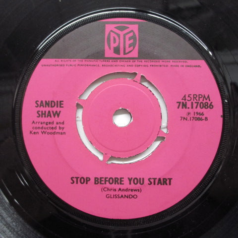 SANDIE SHAW - Stop Before You Start (UK Orig.Round Center)