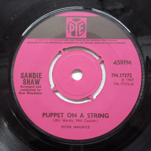SANDIE SHAW - Puppet On A String (UK Orig.Round Center)