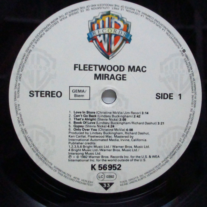 FLEETWOOD MAC (フリートウッド・マック)  - Mirage (EU オリジナル LP+インナー)