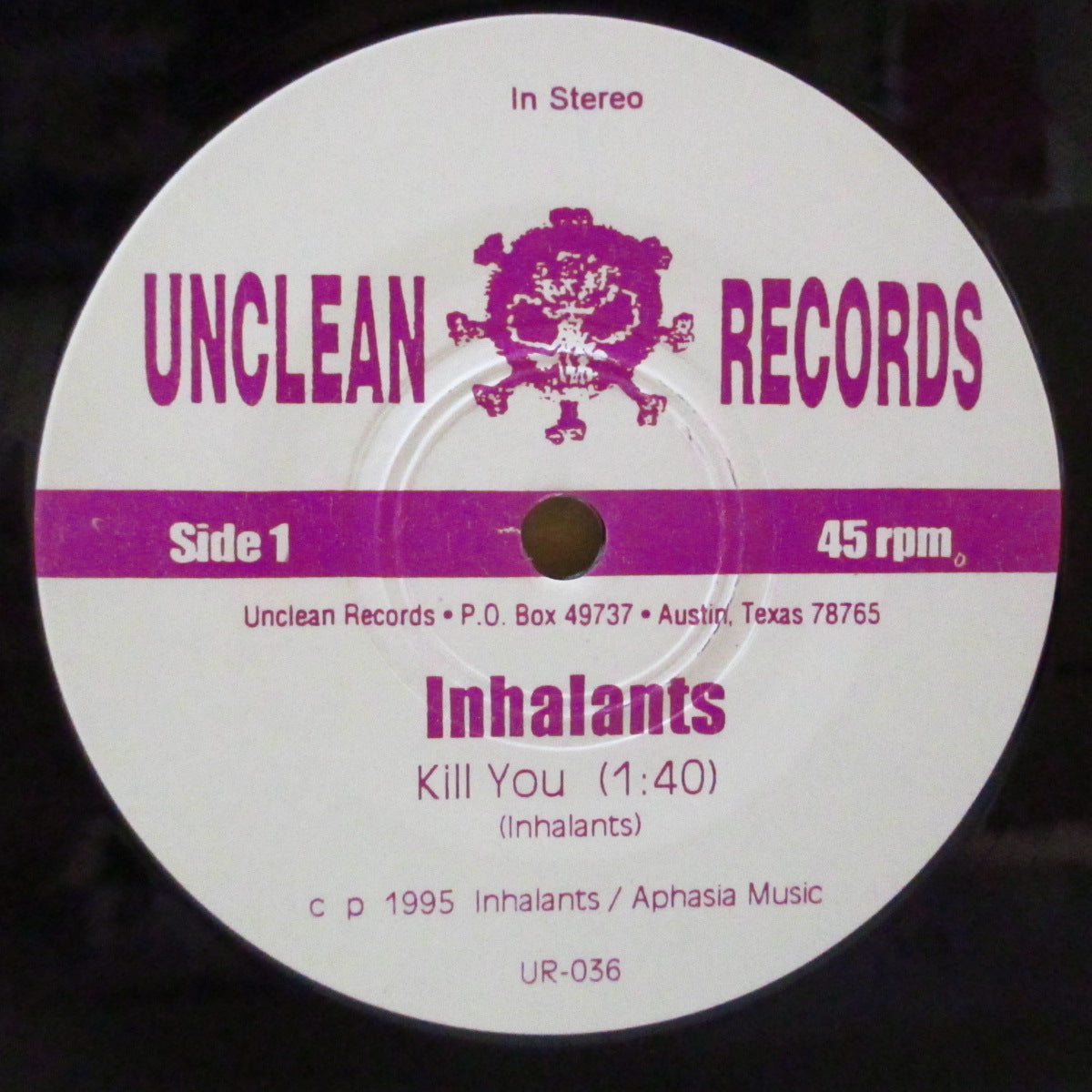 INHALANTS, THE (インハランツ)  - Kill You (US Orig.7")