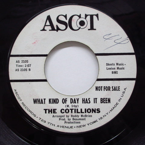 COTILLIONS - What Kind Of Day Has It Been (Promo)