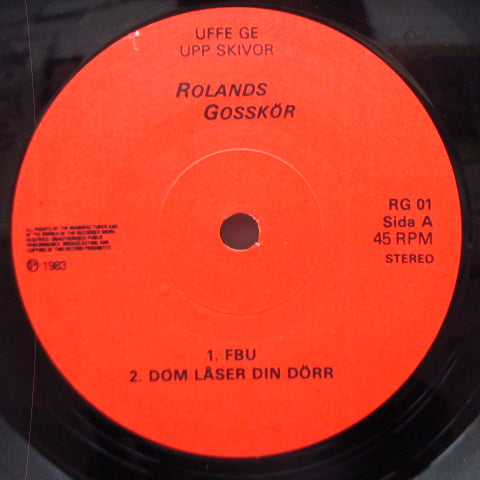 ROLANDS GOSSKOR - Pigs Part One (Sweden '82 セカンド・プレス 7")