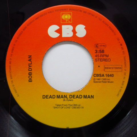 BOB DYLAN (ボブ・ディラン)  - Dead Man, Dead Man (Dutch Orig.7"+PS)