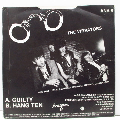 VIBRATORS, THE (ヴァイブレーターズ) - Guilty! / Hang Ten (UK Orig.7")