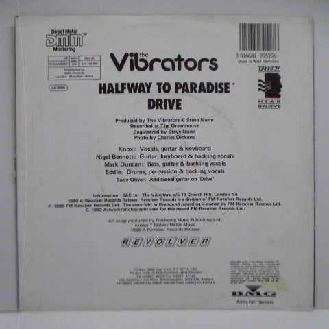 VIBRATORS, THE (ヴァイブレーターズ) - Halfway To Paradise (UK Orig.7")