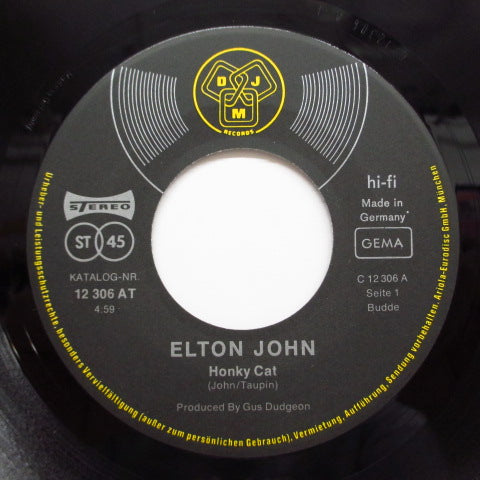 ELTON JOHN (エルトン・ジョン)  - Honky Cat (German Orig.7"+PS)