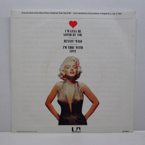 MARILYN MONROE - I Wanna Be Loved By You (UK '79 EP/見開きジャケ)