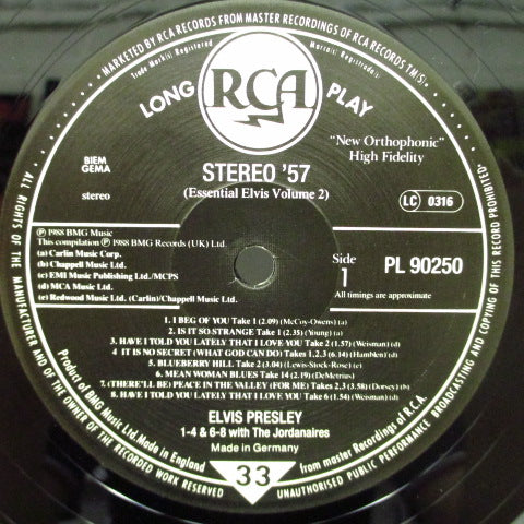 ELVIS PRESLEY (エルヴィス・プレスリー)  - Essential Elvis Presley Vol.2〜Stereo '57