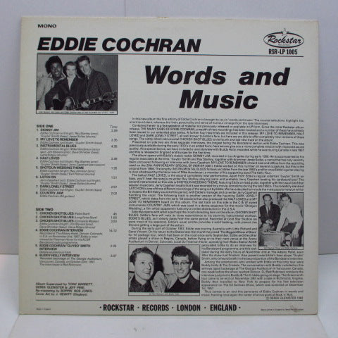 EDDIE COCHRAN (エディ・コクラン)  - Words & Music (UK Orig)