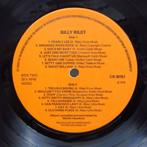 BILLY RILEY (ビリー・ライリー) - Sun Sound Special (UK Orig.LP)