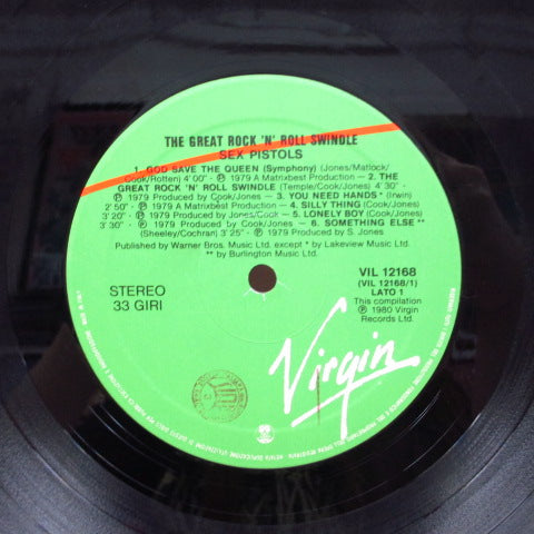 SEX PISTOLS (セックス・ピストルズ) - The Great Rock'n'Roll Swindle (Italy Orig.LP)