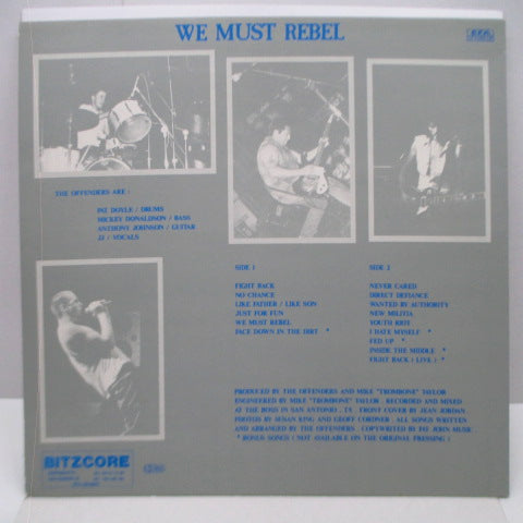 OFFENDERS (オフェンダーズ) - We Must Rebel (German '89 Reissue LP+Inner)