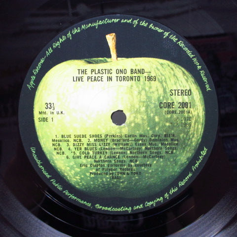 JOHN LENNON (PLASTIC ONO BAND) (ジョン・レノン (プラスチック・オノ・バンド)  - Live Peace In Toronto 1969 (UK 70's Re LP/CS)