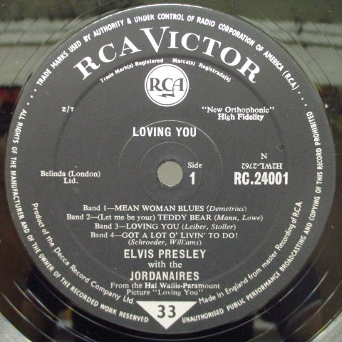 ELVIS PRESLEY (エルヴィス・プレスリー) - Loving You (UK '64 Re 10"/Red ELVIS CVR)