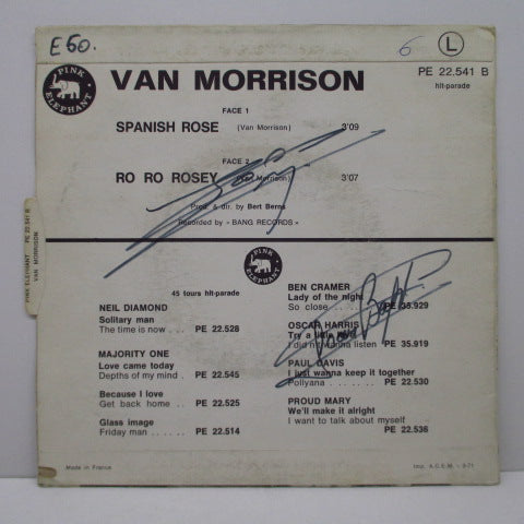 VAN MORRISON - Spanish Rose (France Orig.7"+PS)