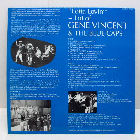 GENE VINCENT (ジーン・ヴィンセント)  - Lotta Lovin'-Lot Of (German Orig.LP)
