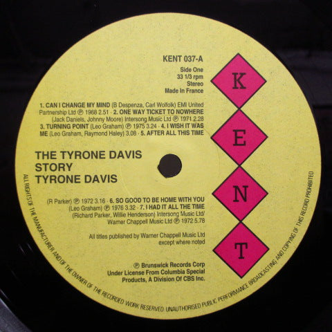 TYRONE DAVIS - Tyron Davis Story (UK:Comp.)