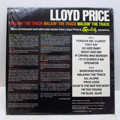 LLOYD PRICE (ロイド・プライス) - Walkin' The Track (US オリジナル LP)