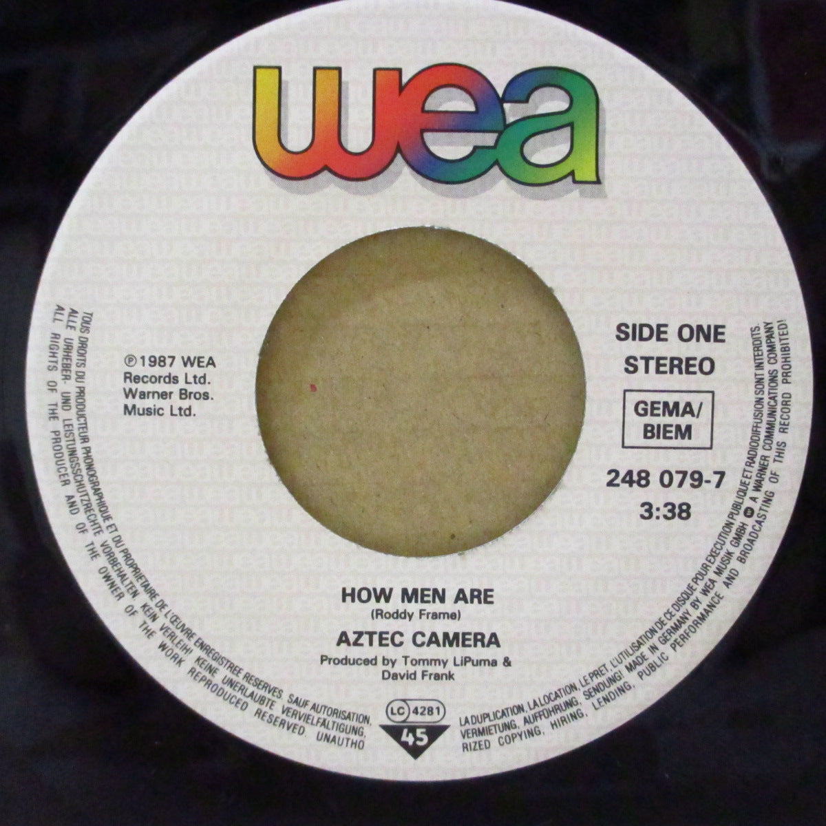 AZTEC CAMERA (アズテック・カメラ)  - How Men Are (German Orig.7")