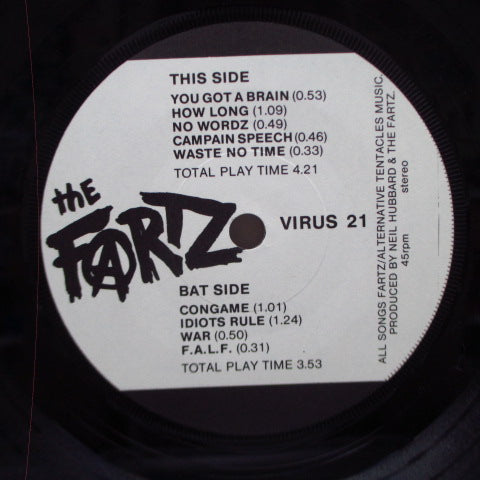 FARTZ, THE (ザ・ファーツ ) - Because This Fuckin' World Stinks....(UK Reissue 7")