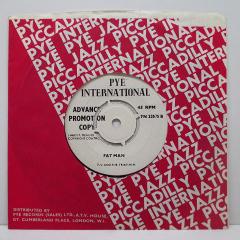 T.V.AND THE TRIBESMEN - Barefootin' / Fat Man (US Promo 7"+CS)