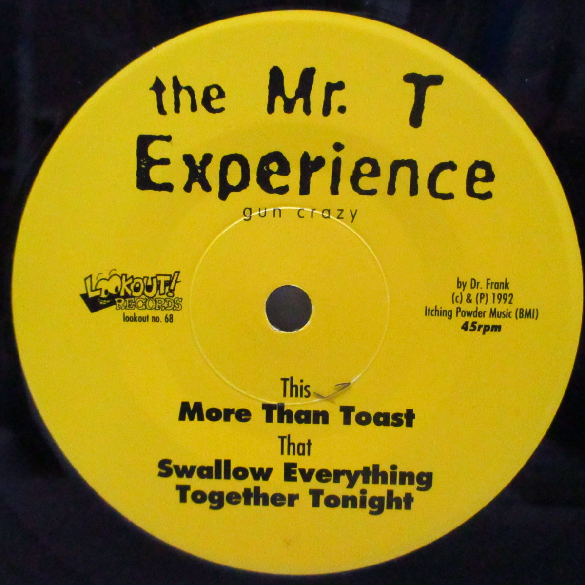 MR. T EXPERIENCE, THE (ザ・ミスター・ティー・エクスペリエンス)  - Gun Crazy (US Orig.7")