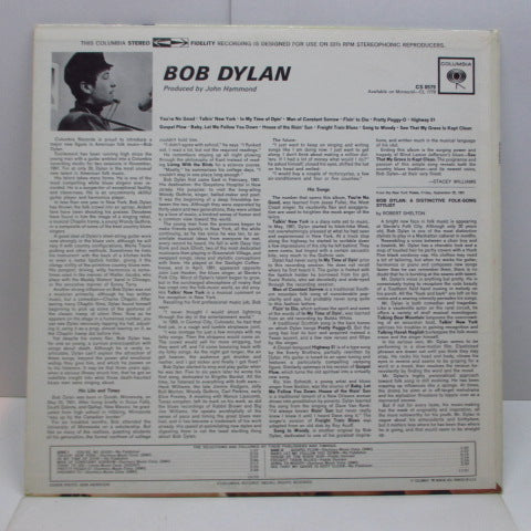 BOB DYLAN (ボブ・ディラン)  - Bob Dylan (1st) (US '63 2nd Press Stereo LP)