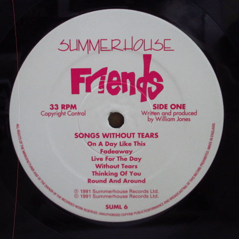 FRIENDS - Songs Without Tears (UK Orig. LP)