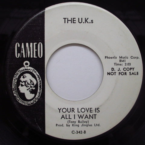 U.K.S - Your Love Is All I Want (UK Promo 7"+CS)