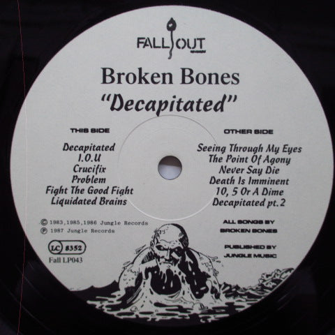 BROKEN BONES (ブロークン・ボーンズ)  - Decapitated (UK オリジナル LP)