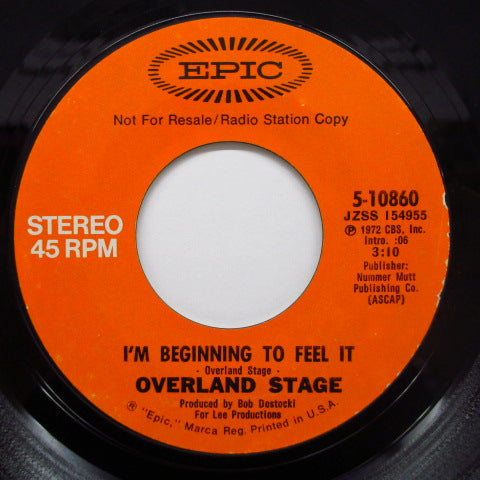OVERLAND STAGE - I'm Beginning To Feel It (Promo)