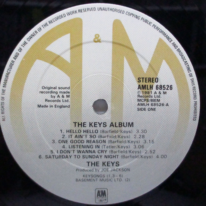 KEYS, THE (ザ ・キイズ)  - Album (UK オリジナル LP/「プロモスタンプ」ジャケ)