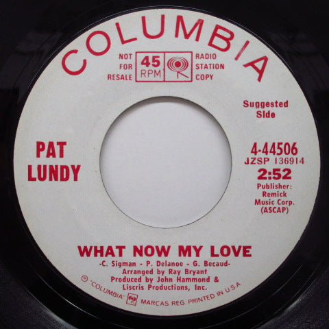 PAT LUNDY - What Now My Love (Promo)