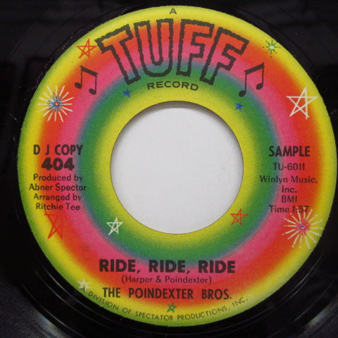 POINDEXTER BROS. - Ride, Ride, Ride / The Booga Man