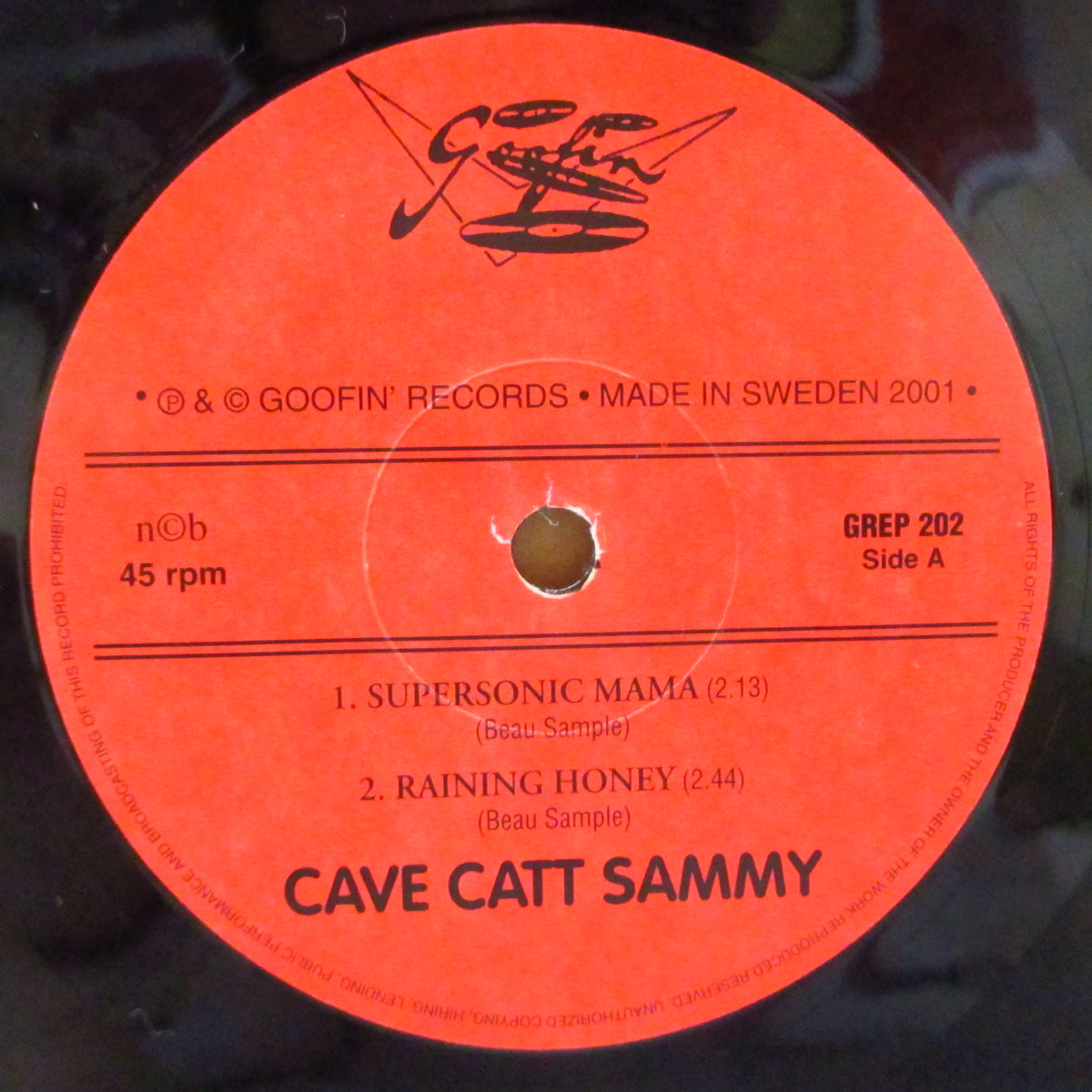 CAVE CATT SAMMY (ケイヴ・キャット・サミー)  - Supersonic Mama +4 (Finland オリジナル 7")