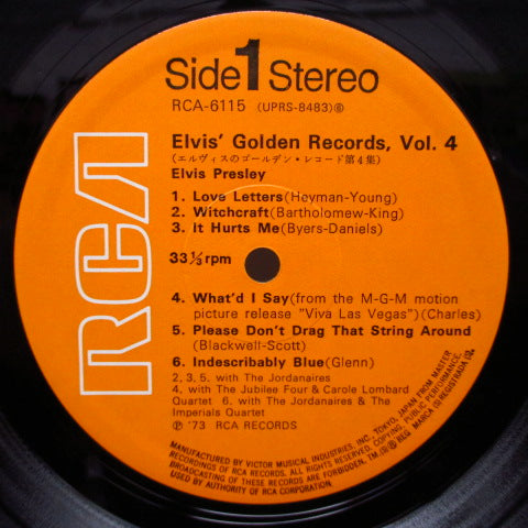 ELVIS PRESLEY (エルヴィス・プレスリー)  - Elvis' Gold Records Vol.4 (日本'73年Re)