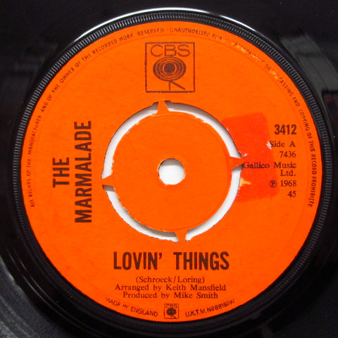 MARMALADE - Lovin' Things / Hey Joe (UK:Orig.)
